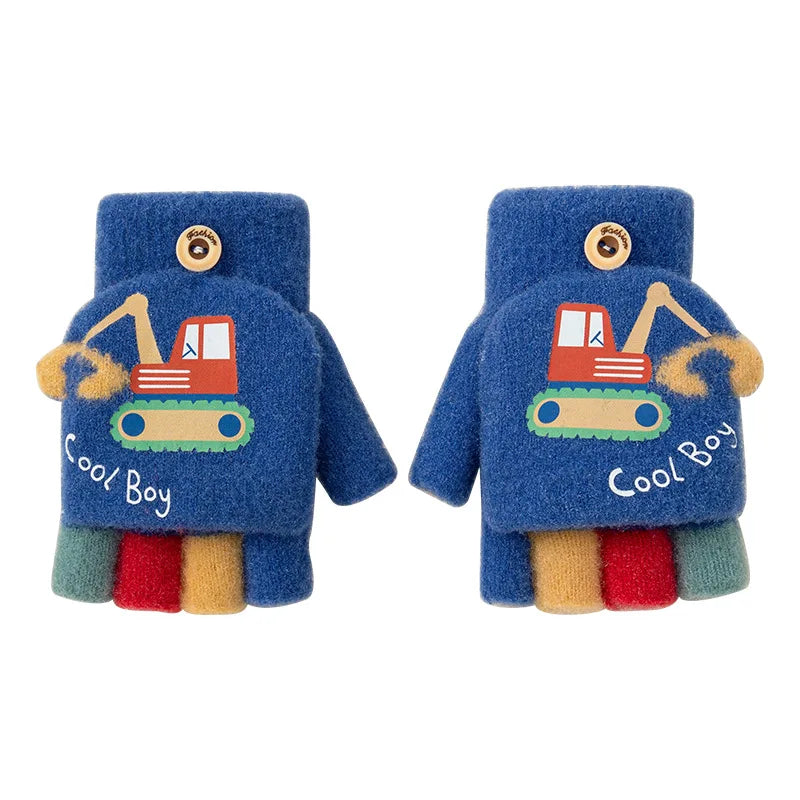 Excavator Flip Gloves for Toddlers