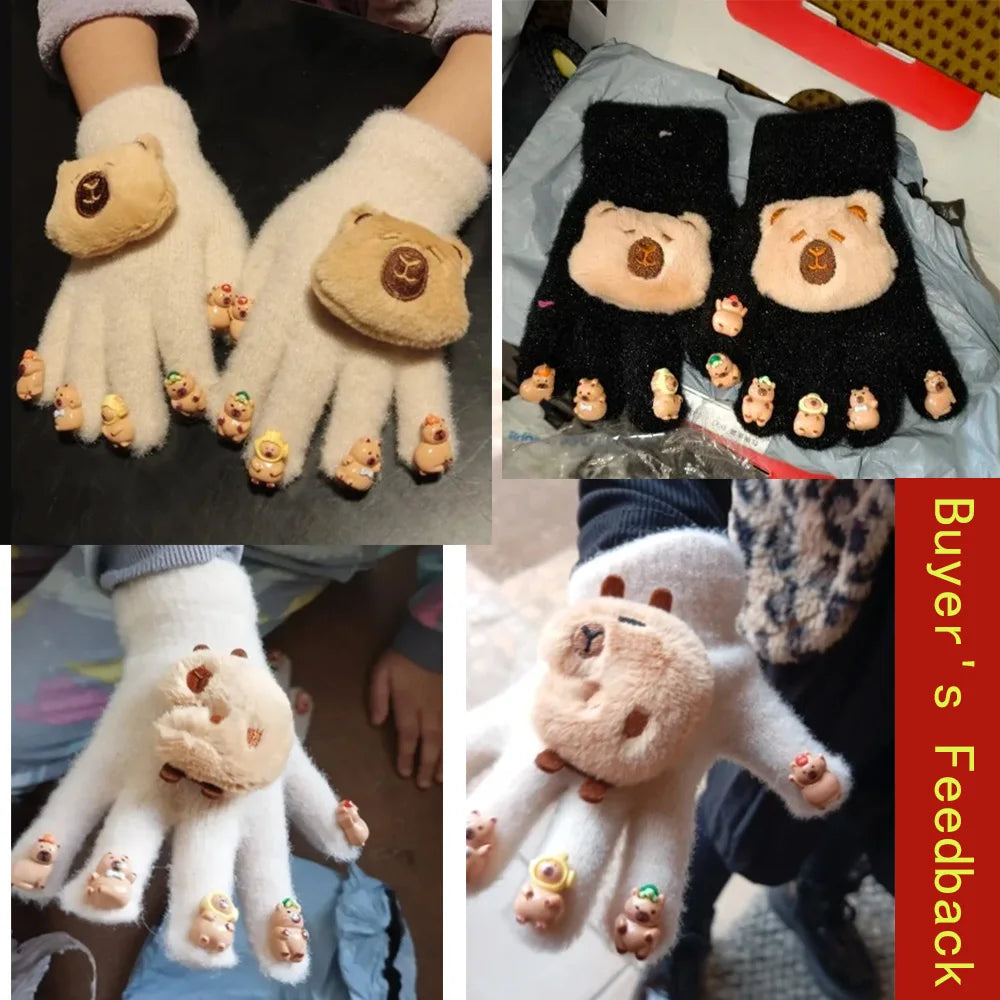 Cozy Capybara Kids Gloves