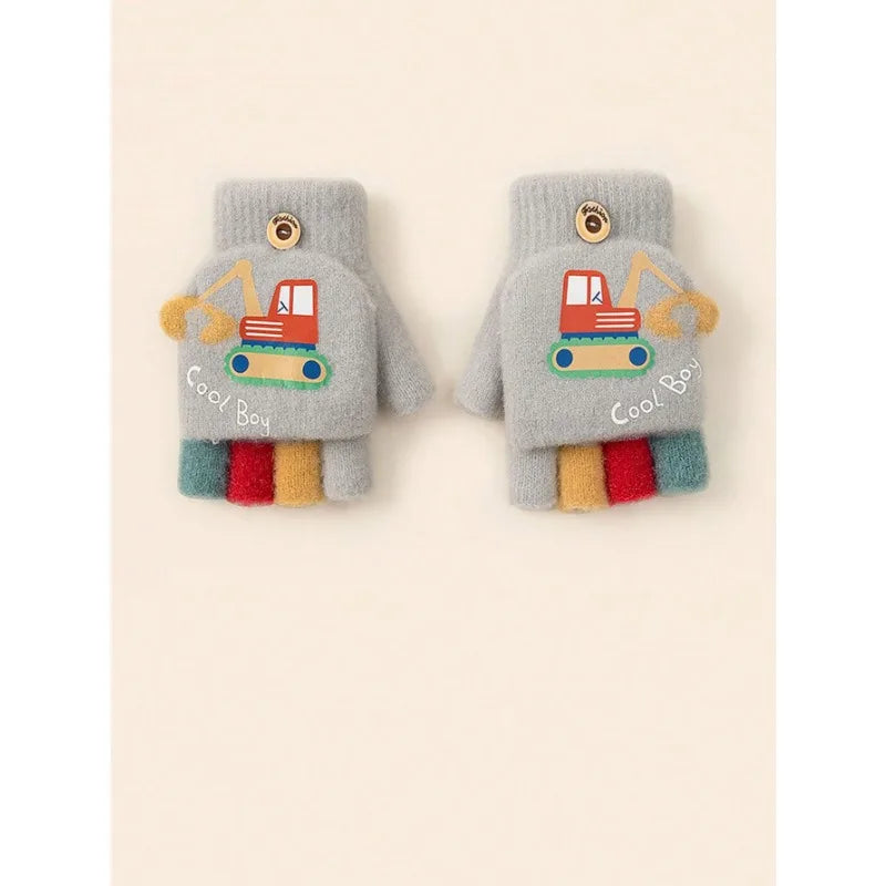 Excavator Flip Gloves for Toddlers