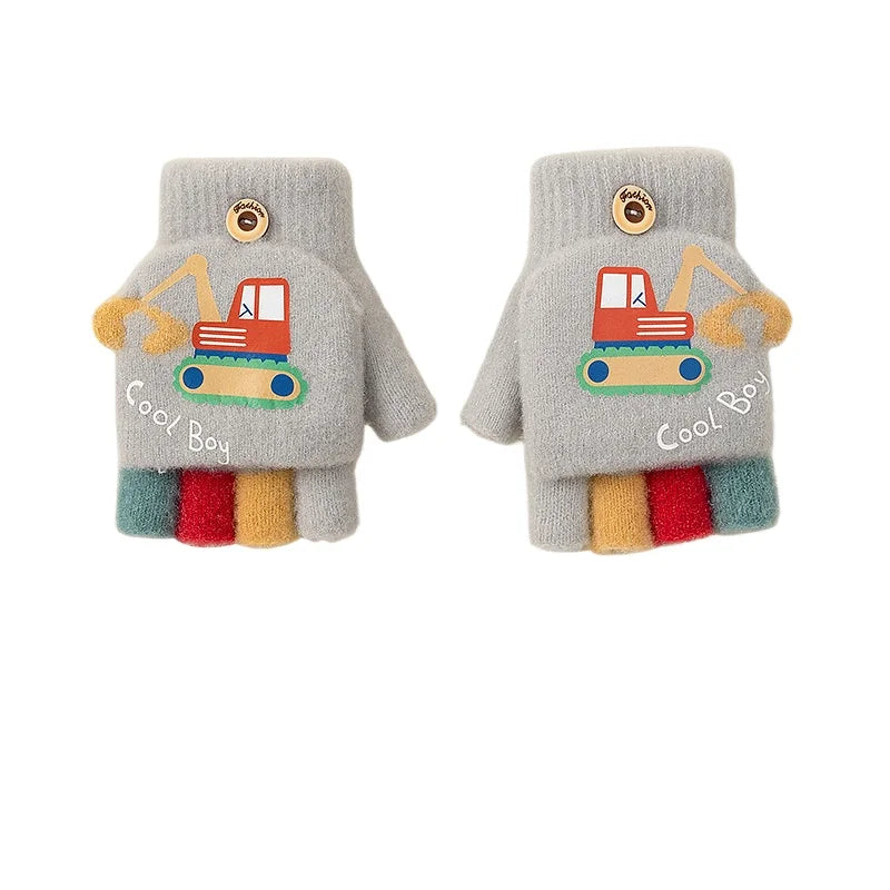 Excavator Flip Gloves for Toddlers