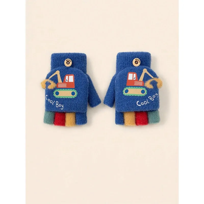 Excavator Flip Gloves for Toddlers