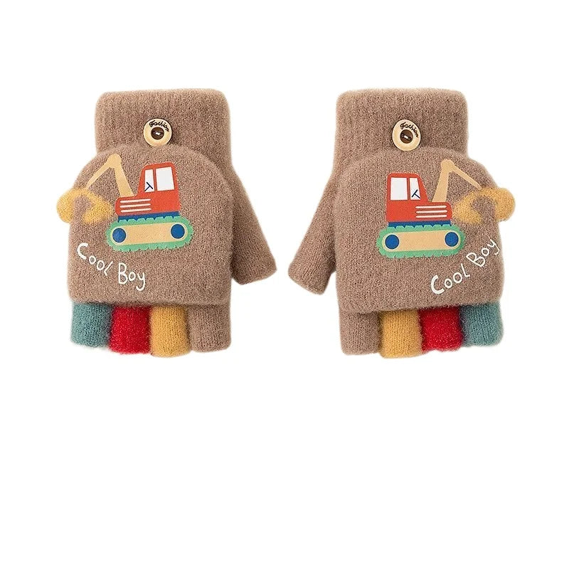 Excavator Flip Gloves for Toddlers