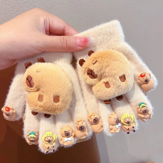Cozy Capybara Kids Gloves